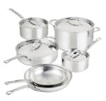 Batería de cocina Hestan Culinary ProBond Luxe 31768 juego de ollas y sartenes 10 piezas acero inoxidable triple capa ap