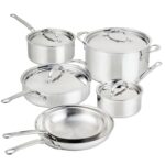 Batería de cocina Hestan Culinary ProBond Luxe 31768 juego de ollas y sartenes 10 piezas acero inoxidable triple capa ap