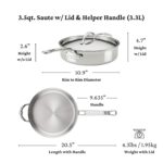 Batería de cocina Hestan Culinary ProBond Luxe 31768 juego de ollas y sartenes 10 piezas acero inoxidable triple capa ap