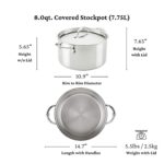 Batería de cocina Hestan Culinary ProBond Luxe 31768 juego de ollas y sartenes 10 piezas acero inoxidable triple capa ap