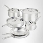 Batería de cocina Hestan Culinary ProBond Luxe 31768 juego de ollas y sartenes 10 piezas acero inoxidable triple capa ap