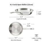 Batería de cocina Hestan Culinary ProBond Luxe 31768 juego de ollas y sartenes 10 piezas acero inoxidable triple capa ap