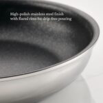 Juego de sartenes antiadherentes Hestan Culinary 31784 ProBond Luxe TITUM acero inoxidable triple capa 8.5 y 11 pulgadas