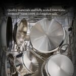 Juego de sartenes antiadherentes Hestan Culinary 31784 ProBond Luxe TITUM acero inoxidable triple capa 8.5 y 11 pulgadas