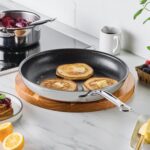 Juego de sartenes antiadherentes Hestan Culinary 31784 ProBond Luxe TITUM acero inoxidable triple capa 8.5 y 11 pulgadas