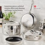 Juego de sartenes antiadherentes Hestan Culinary 31784 ProBond Luxe TITUM acero inoxidable triple capa 8.5 y 11 pulgadas
