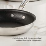 Juego de sartenes antiadherentes Hestan Culinary 31784 ProBond Luxe TITUM acero inoxidable triple capa 8.5 y 11 pulgadas