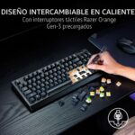 Teclado Mecánico Razer BlackWidow V4 TKL HyperSpeed RZ03-05480200-R3U1 Inalámbrico Intercambiable en Caliente Interrupto