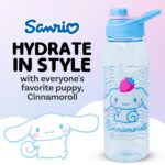 Silver Buffalo Sanrio Hello Kitty and Friends Cinnamoroll con Fresa Botella de Agua con Tapa de Rosca, 28 Onzas (Paquete