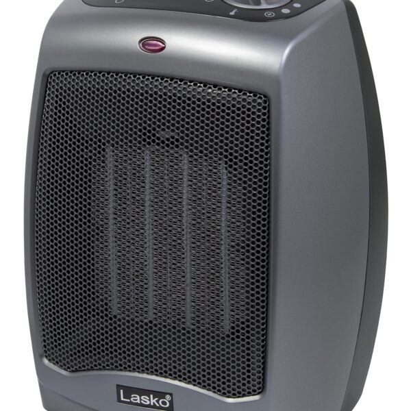 Calentador de Cerámica Portátil Lasko 754201 con Termostato, 1500 W, 2 Velocidades, 9.2 Pulg