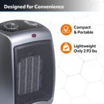 Calentador de Cerámica Portátil Lasko 754201 con Termostato, 1500 W, 2 Velocidades, 9.2 Pulg