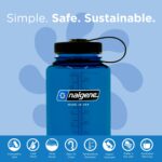 Botella de agua deportiva Nalgene 342038 boca ancha 32 onzas sin BPA azul pizarra paquete de 6 piezas