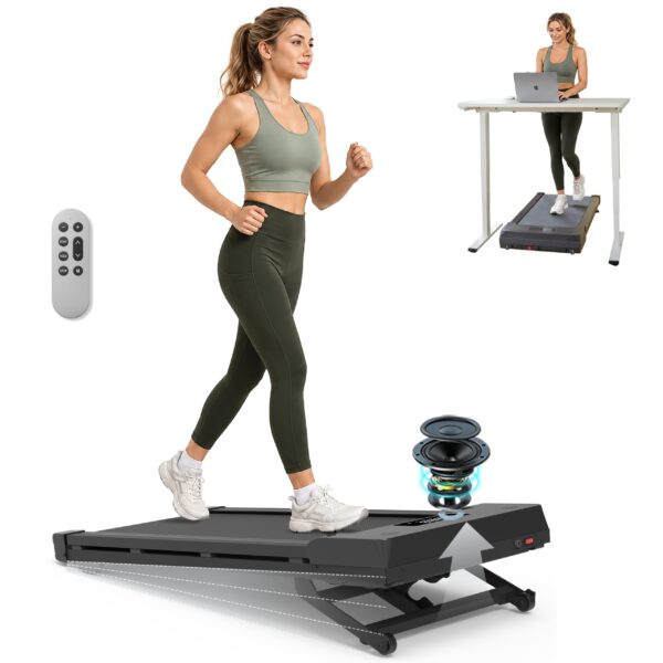 Caminadora Walking Pad PACEROCKER ROCKER-S inclinación automática 12% 9 niveles 5 MPH capacidad 450 libras altavoz Bluet