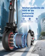 Waryoa Electric Scooter, 350W/500W Powerful Motor, 15-31 Miles Range, 8.5"/10" Tires, 19/22 MPH Max Speed, Commuting Ele