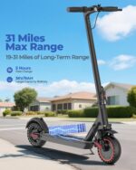 Waryoa Electric Scooter, 350W/500W Powerful Motor, 15-31 Miles Range, 8.5"/10" Tires, 19/22 MPH Max Speed, Commuting Ele