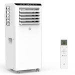 Aire acondicionado portatil GarveeHome 8000 BTU hasta 33 metros cuadrados velocidades ajustables control remoto luces LE
