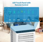 Aire acondicionado portatil GarveeHome 8000 BTU hasta 33 metros cuadrados velocidades ajustables control remoto luces LE