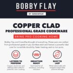 Batería de cocina GreenPan Bobby Flay CC010539-001 juego de ollas y sartenes de 8 piezas acero inoxidable con cobre apto