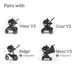 Asiento de coche infantil UPPAbaby Mesa V3 instalación SmartSecure convertible con base e inserto para bebé color gris G
