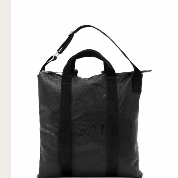 AllSaints Kei - Mochila de piel negra M116XD (talla única)