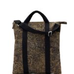 AllSaints Mochila Kei Leopd para hombre, caqui Leo/negro, grande