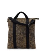 AllSaints Mochila Kei Leopd para hombre, caqui Leo/negro, grande