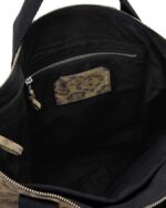 AllSaints Mochila Kei Leopd para hombre, caqui Leo/negro, grande