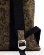 AllSaints Mochila Kei Leopd para hombre, caqui Leo/negro, grande