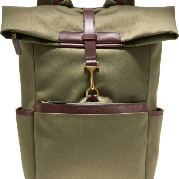 Cole Haan Mochila de sarga cepillada Judson para hombre, Verde oliva/Ch Mad
