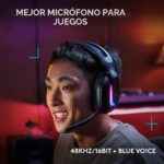 Auriculares inalámbricos gamer Logitech G522 981-001491 Lightspeed LIGHTSYNC RGB micrófono banda ancha triple conectivid