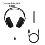 Auriculares inalámbricos gamer Logitech G522 981-001491 Lightspeed LIGHTSYNC RGB micrófono banda ancha triple conectivid