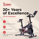 Bicicleta Estatica Magnetica Inteligente Sunny Health and Fitness SF-B124068 cardio Bluetooth SunnyFit volante 28.6 libr