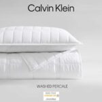 Juego de edredon Queen Calvin Klein Revman International A0001811 3 piezas percal de algodon lavado certificado Oeko-Tex