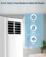 Aire acondicionado portatil Takywep JHS-A019J-05KR-D3 8000 BTU sin drenaje temporizador 24 horas 4 modos silencioso cont