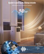 Aire acondicionado portatil Takywep JHS-A019J-05KR-D3 8000 BTU sin drenaje temporizador 24 horas 4 modos silencioso cont