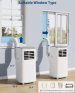 Aire acondicionado portatil Takywep JHS-A019J-05KR-D3 8000 BTU sin drenaje temporizador 24 horas 4 modos silencioso cont