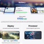 Smartphone Samsung Galaxy S25 FE SM-S731UZWEXAA 256 GB Android 5G pantalla grande batería 4900 mAh cámara alta resolució