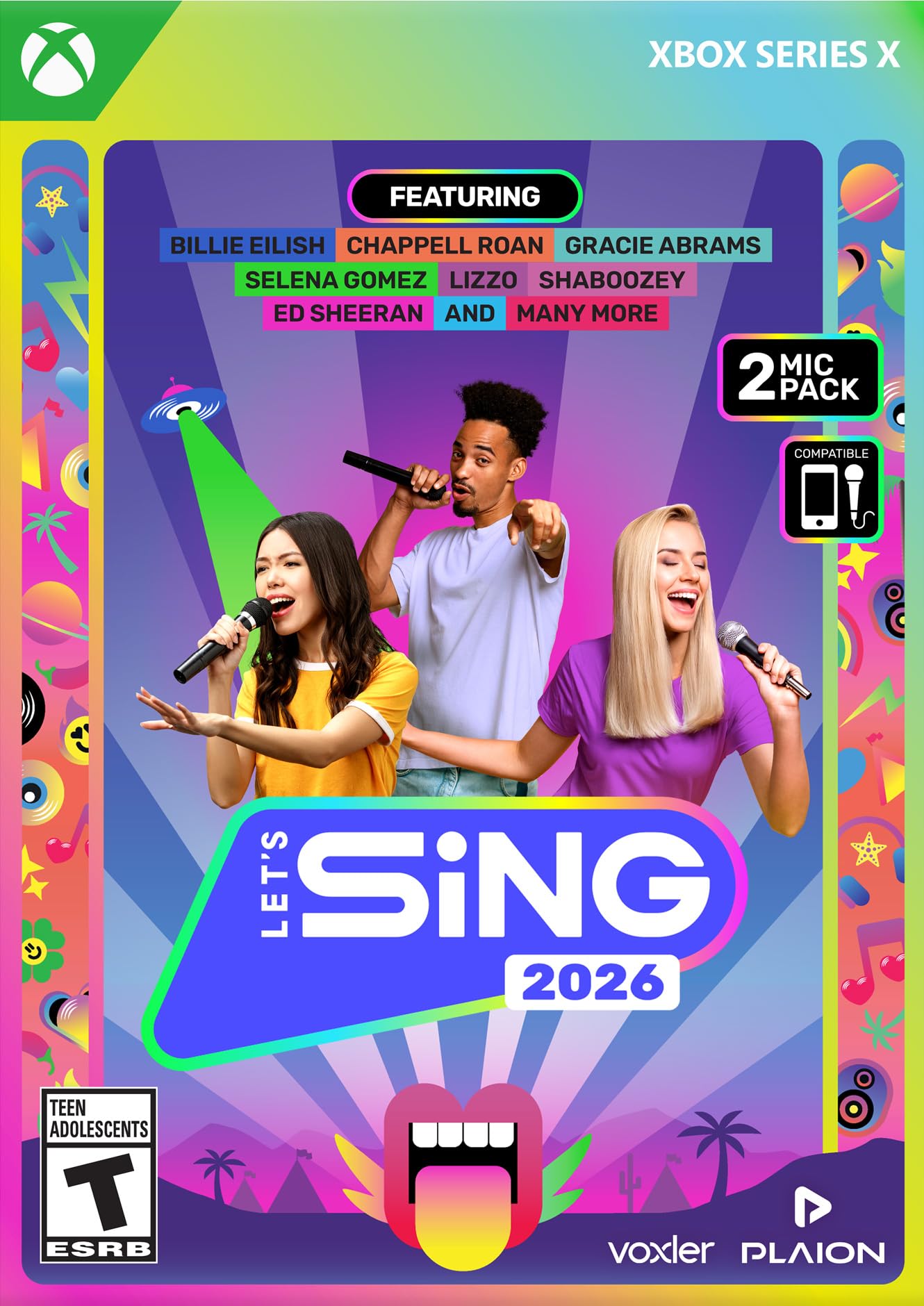 Version 1.0.0 Lets Sing 2026 con 2 Micrófonos Xbox Series X Plaion PLAO92375XBX Juego Karaoke