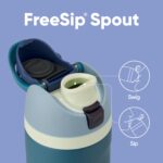 Botella de agua deportiva térmica BlenderBottle Owala FreeSip C06060 acero inoxidable con popote libre de BPA 24 oz colo