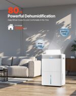 Deshumidificador VEVOR OL22-D076K 80 Pintas para Hogar y Sótano hasta 4500 pies²