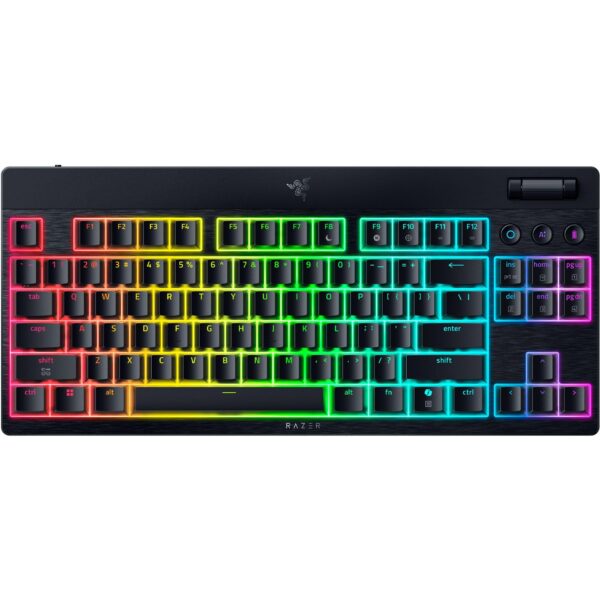 Teclado mecánico inalámbrico para juegos Razer BlackWidow V4 TKL HyperSpeed RZ03-05450800-R3U1 perfil bajo interruptores