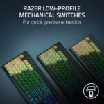Teclado mecánico inalámbrico para juegos Razer BlackWidow V4 TKL HyperSpeed RZ03-05450800-R3U1 perfil bajo interruptores