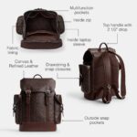 Coach Mochila de enganche para hombre en lona exclusiva, arce, talla única