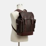 Coach Mochila de enganche para hombre en lona exclusiva, arce, talla única