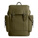 COACH Mochila de enganche en cuero natural de grano completo