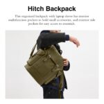 COACH Mochila de enganche en cuero natural de grano completo