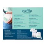 Evenflo Extractor de leche eléctrico doble portátil de bolsillo, blanco, 20 sesiones de bombeo por carga, 9 ajustes de s