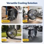 Ventilador tambor industrial NorthSky H1-1041 13000CFM 2 velocidades motor 1/4 HP ruedas 5 pulgadas