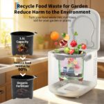 Compostador eléctrico de cocina GarveeHome ZPPHK_349YMCPR5s 3.5 litros sin olor limpieza automática pantalla LED bajo ru