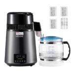 Destilador de agua VEVOR YMK40207 de 4 litros y 750W con jarra de vidrio e interior de acero inoxidable para hogar